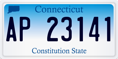 CT license plate AP23141