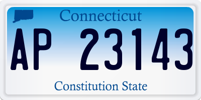 CT license plate AP23143