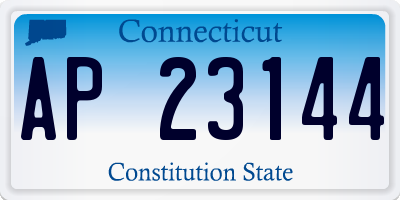 CT license plate AP23144