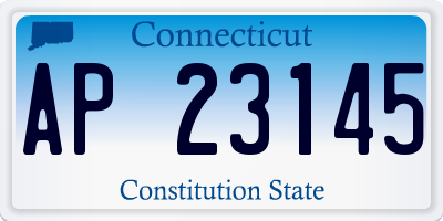 CT license plate AP23145