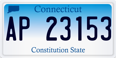 CT license plate AP23153