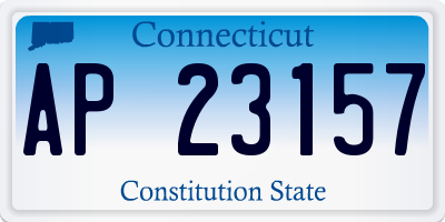 CT license plate AP23157