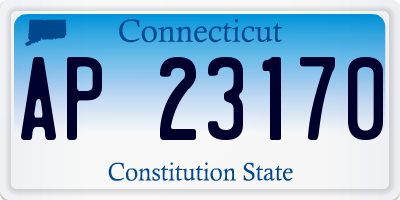 CT license plate AP23170