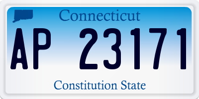 CT license plate AP23171