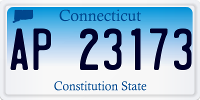 CT license plate AP23173