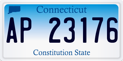 CT license plate AP23176