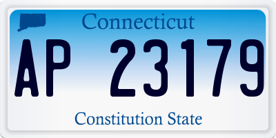 CT license plate AP23179