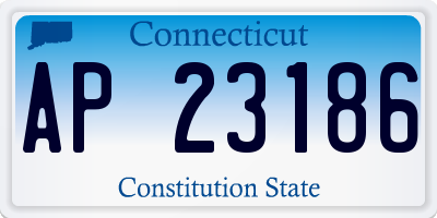 CT license plate AP23186