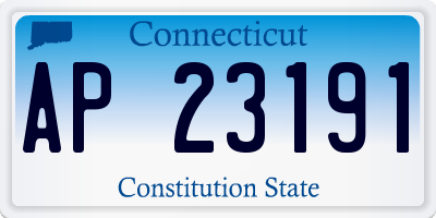 CT license plate AP23191