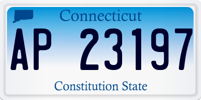 CT license plate AP23197