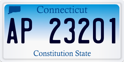 CT license plate AP23201