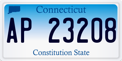 CT license plate AP23208