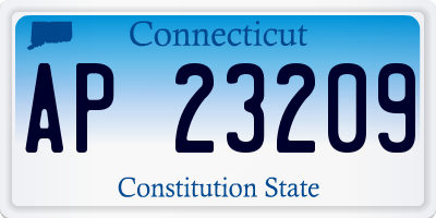 CT license plate AP23209