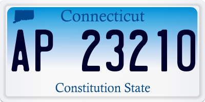 CT license plate AP23210