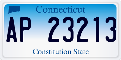 CT license plate AP23213