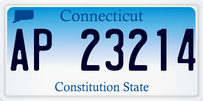 CT license plate AP23214