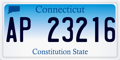 CT license plate AP23216