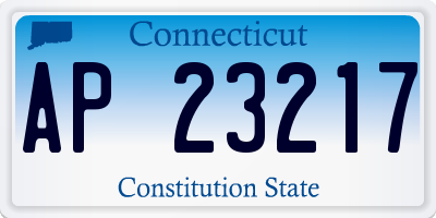 CT license plate AP23217