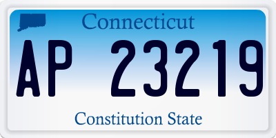 CT license plate AP23219