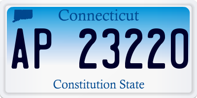 CT license plate AP23220