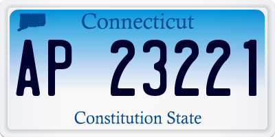 CT license plate AP23221