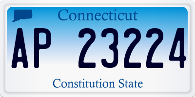 CT license plate AP23224