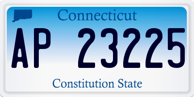 CT license plate AP23225