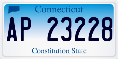 CT license plate AP23228