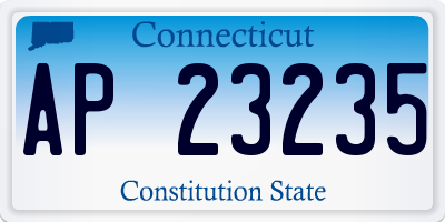 CT license plate AP23235