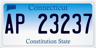 CT license plate AP23237