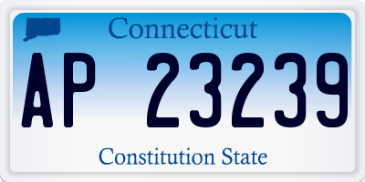 CT license plate AP23239