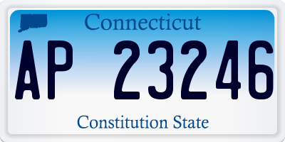 CT license plate AP23246