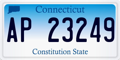 CT license plate AP23249