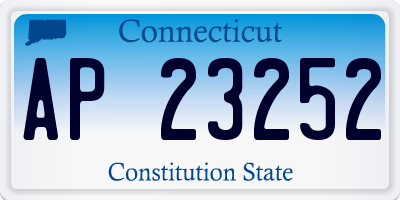 CT license plate AP23252