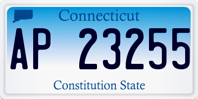 CT license plate AP23255
