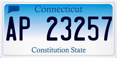 CT license plate AP23257