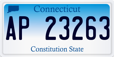 CT license plate AP23263