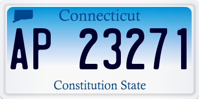CT license plate AP23271
