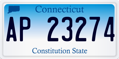 CT license plate AP23274