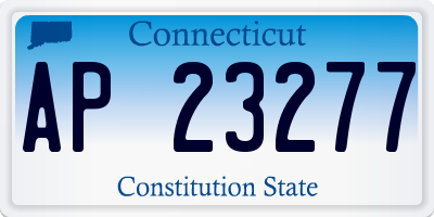 CT license plate AP23277
