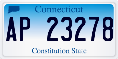 CT license plate AP23278