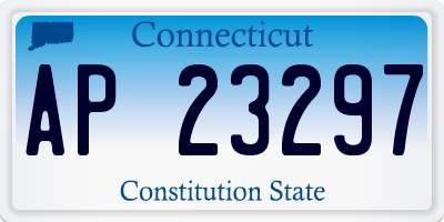 CT license plate AP23297