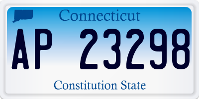 CT license plate AP23298