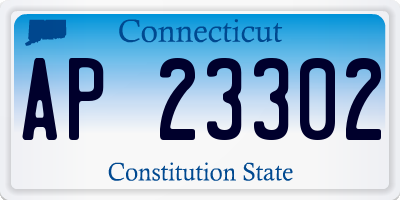 CT license plate AP23302