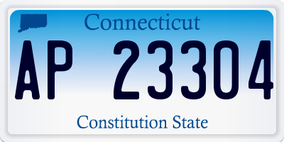 CT license plate AP23304