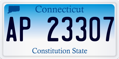 CT license plate AP23307