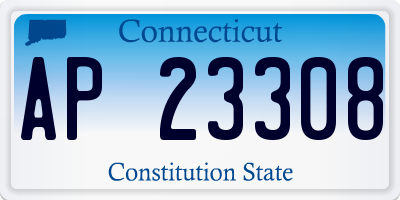 CT license plate AP23308