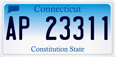 CT license plate AP23311