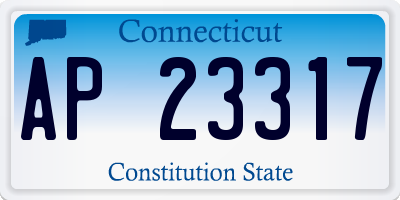CT license plate AP23317
