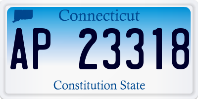 CT license plate AP23318